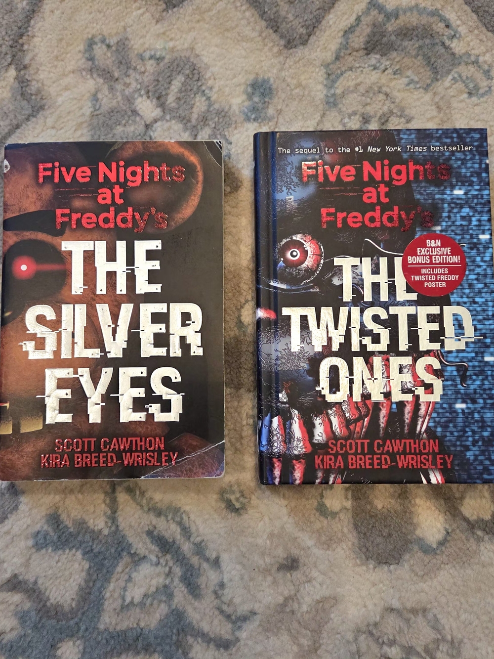 Five Nights At Freddy's The Silver Eyes Soft Cover The Twisted Ones Hard Cover